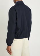 Valentino Garavani Logo-plaque Woven Jacket Navy