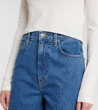 Slvrlake Cropped cotton jersey T-shirt