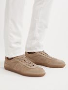 Tod's - Logo-Debossed Leather-Trimmed Suede Sneakers - Brown