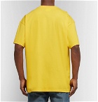 Vetements - Oversized Printed Stretch-Cotton Jersey T-Shirt - Men - Yellow