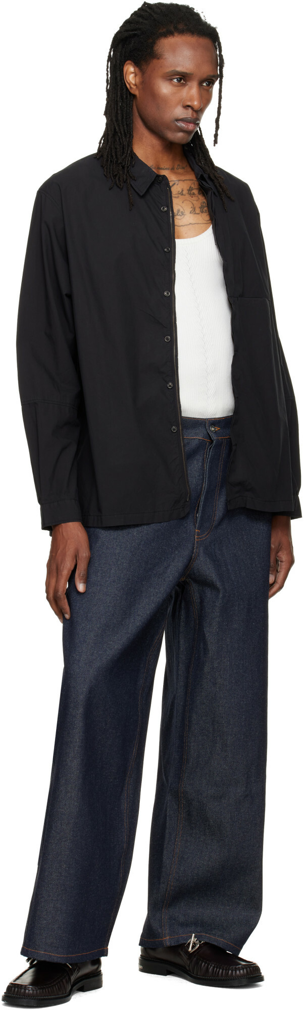 YMC Black Blackout Overshirt