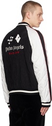 Palm Angels Black MoneyGram Haas F1 Edition 'Racing' Souvenir Bomber Jacket