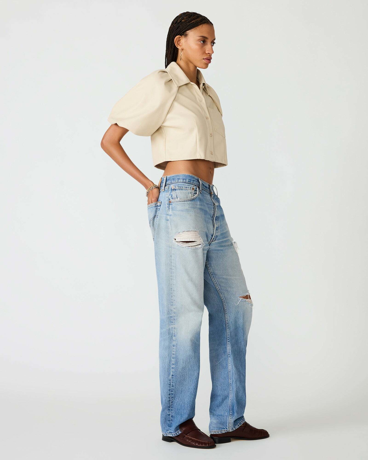 Steve Madden Reece Top in Bone