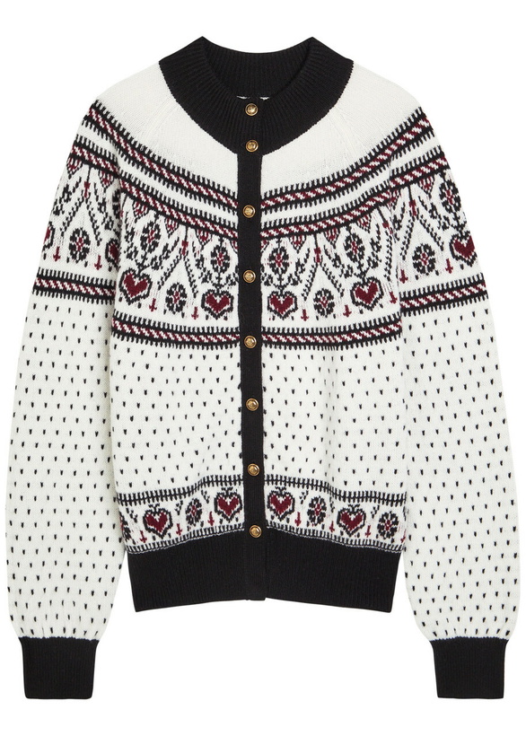 Photo: Khaite Marc Fair Isle Cashmere Cardigan Ivory