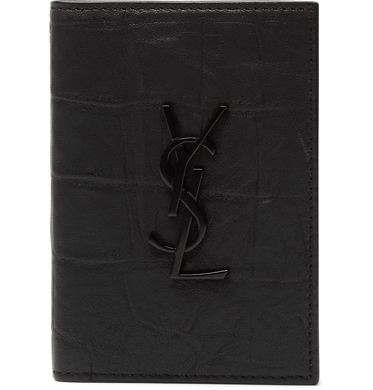 Saint Laurent Men's Tonal Monogram Leather Bifold Wallet