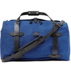 Filson - Leather-Trimmed Cotton-Twill Duffle Bag - Blue