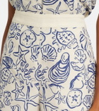 Simkhai Keaton printed linen-blend shorts