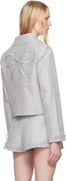 Sandy Liang Blue Karube Jacket