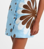 Cala de la Cruz Rhoda floral linen minidress