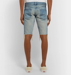 John Elliott - The Cast 2 Slim-Fit Distressed Selvedge Denim Shorts - Light denim