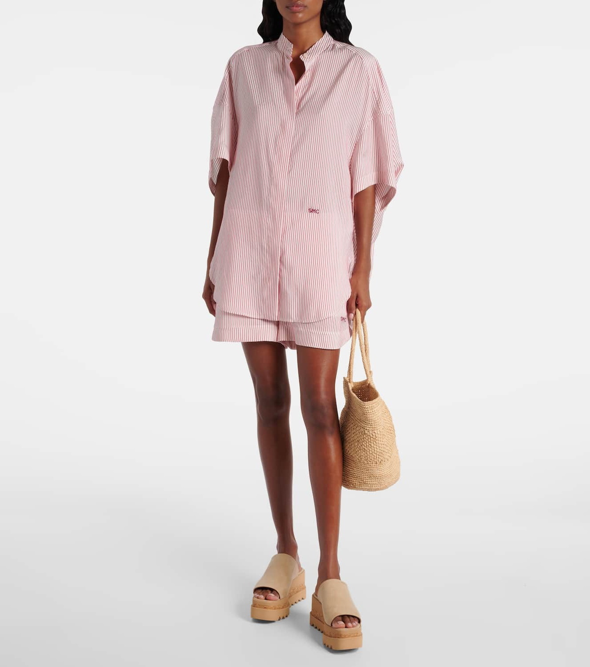 Stella McCartney Striped silk shorts