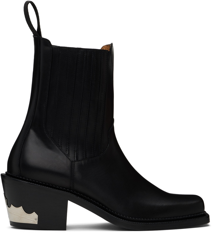 Photo: Toga Virilis Black Square Toe Chelsea Boots