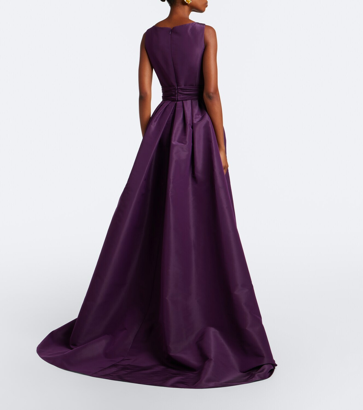 Carolina Herrera Pleated silk taffeta gown