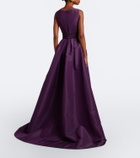 Carolina Herrera Pleated silk taffeta gown
