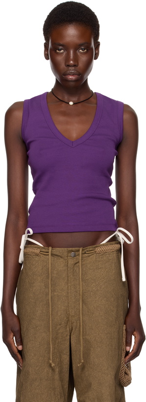 Photo: FLORE FLORE SSENSE Exclusive Purple Dewi Tank Top