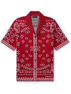 Alanui - Camp-Collar Bandana-Jacquard Cotton Shirt - Red