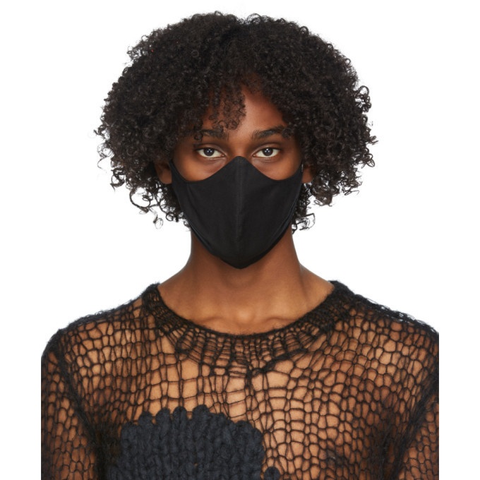 Photo: Ann Demeulemeester SSENSE Exclusive Black Logo Charm Mask
