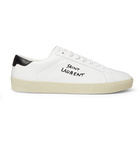 SAINT LAURENT - SL/06 Court Classic Logo-Embroidered Leather Sneakers - White