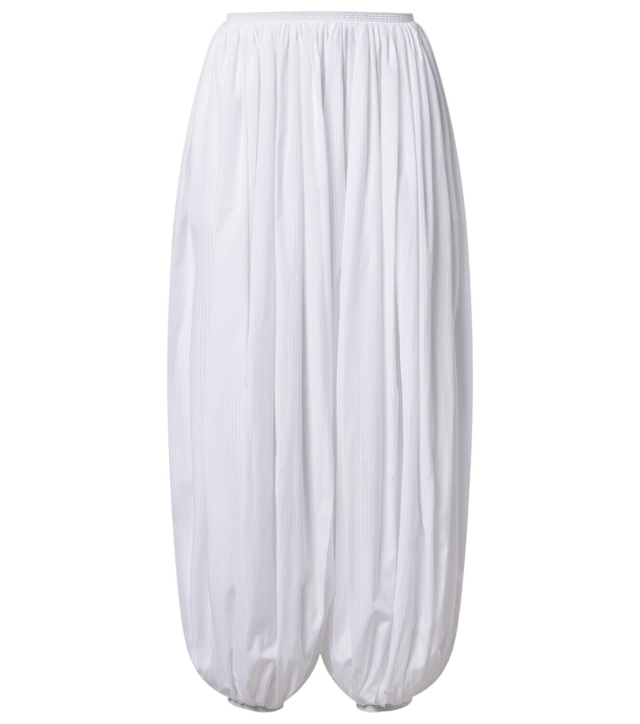 Photo: Alaïa Striped cotton poplin balloon pants