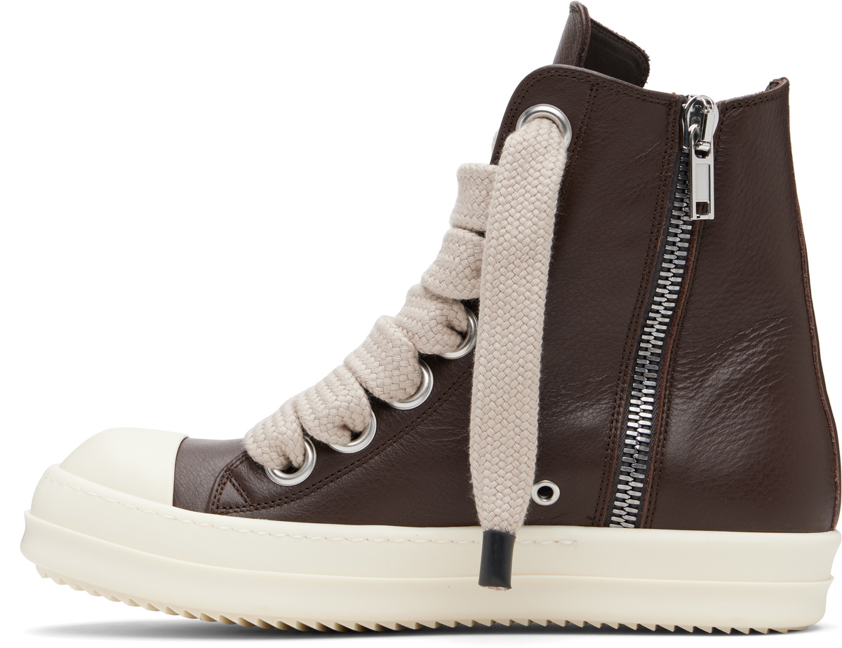 Rick Owens Brown Temple Jumbolace Sneakers Rick Owens