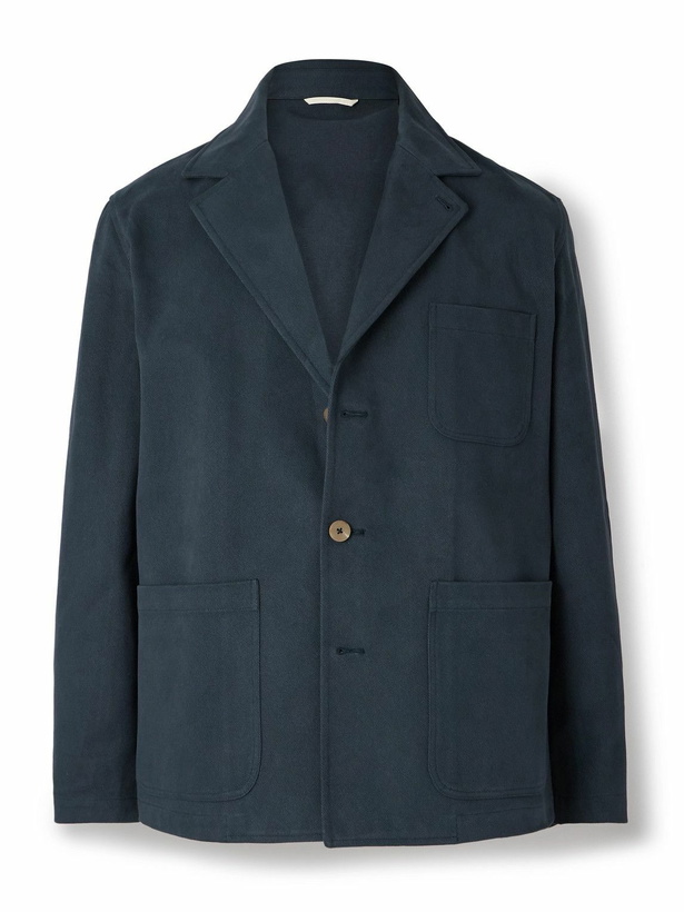 Photo: De Bonne Facture - Traveler Cotton-Drill Jacket - Blue