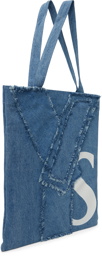Y's Blue Patchwork Tote
