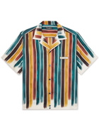 DOLCE & GABBANA - Camp Collar Striped Silk Shirt - Multi