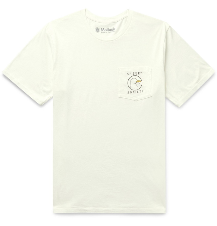 Photo: Mollusk - Surf Society Printed Cotton-Jersey T-Shirt - White