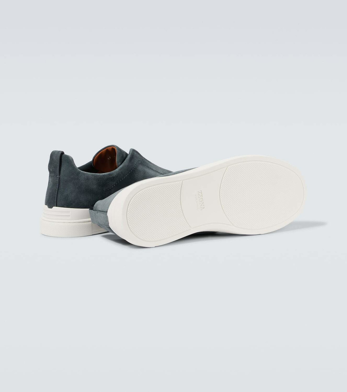 Zegna Triple Stitch suede slip-on sneakers Zegna