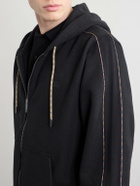 Burberry - Logo-Embroidered Cotton-Jersey Zip-Up Hoodie - Black