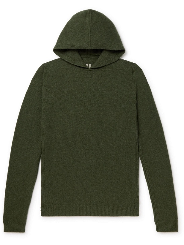 Photo: Rick Owens - Cashmere and Wool-Blend Hoodie - Green