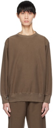 AURALEE Brown Super Milled Sweatshirt