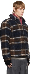 Holzweiler Brown Elix Check Fleece Jacket