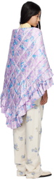 Martine Rose Purple Ruffled Scarf