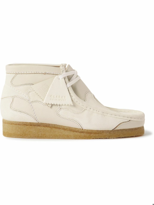 Photo: Clarks Originals - Wallabee Patch Leather and Suede Desert Boots - White