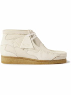 Clarks Originals - Wallabee Patch Leather and Suede Desert Boots - White