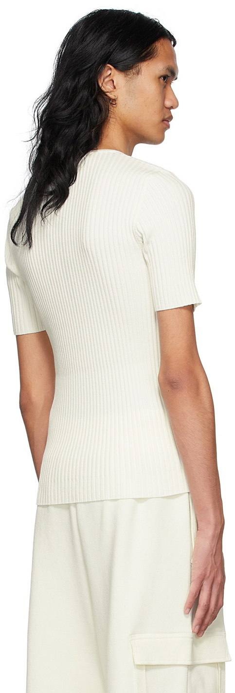 ANDREĀDAMO SSENSE Exclusive Off-White Viscose Henley