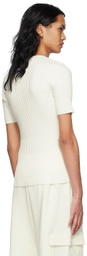 ANDREĀDAMO SSENSE Exclusive Off-White Viscose Henley