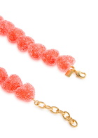 Crystal Haze Jelly Heart 18kt Gold-plated Necklace - Red - One Size