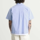Universal Works Men's Nipon Stripe Ewan Shirt in Sky/White