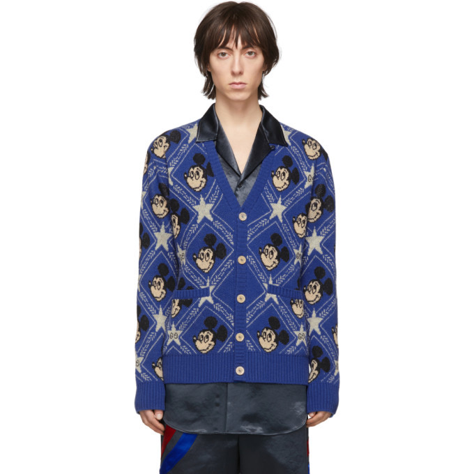 Photo: Gucci Blue Wool Disney Edition Cardigan