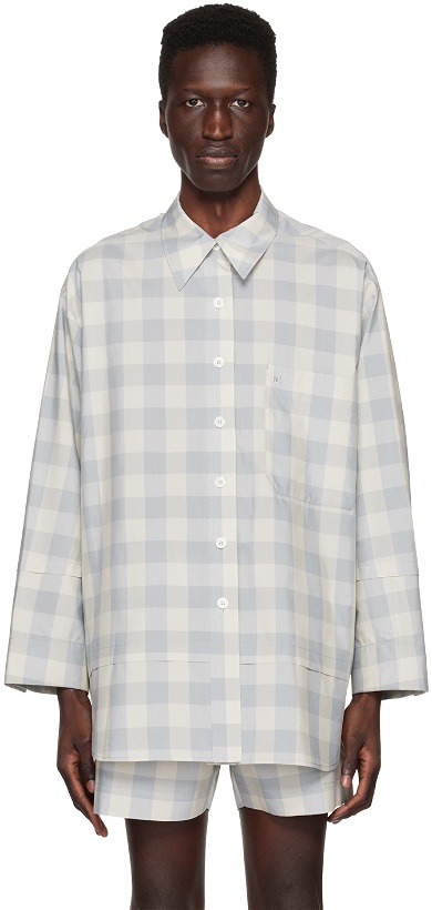 Photo: LOW CLASSIC Blue & Off-White Check Shirt