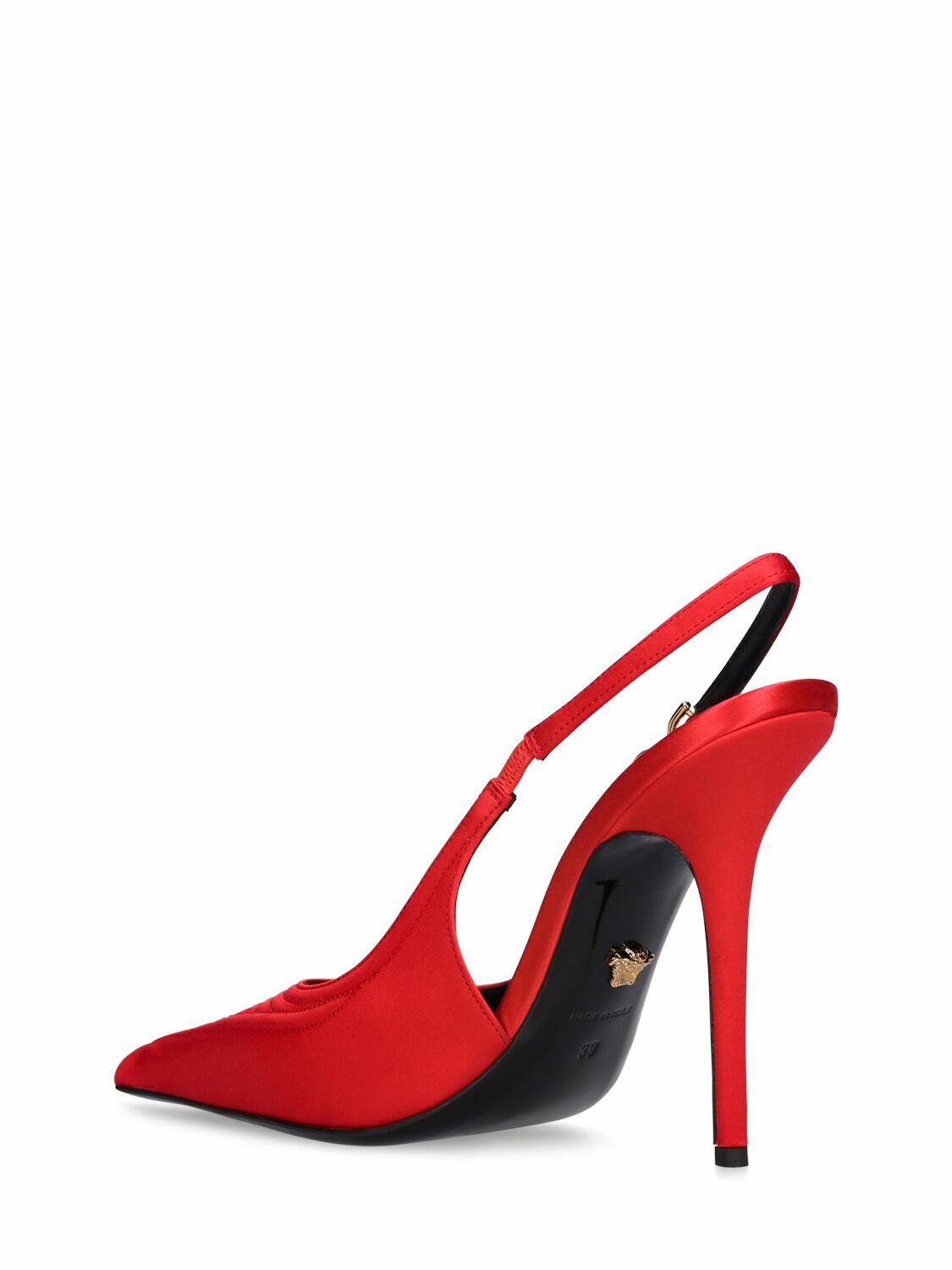 VERSACE - 110mm Satin Slingback Heels