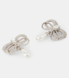 Alessandra Rich Crystal Bow embellished earrings