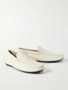 Tod's - Gommino Suede Driving Shoes - White