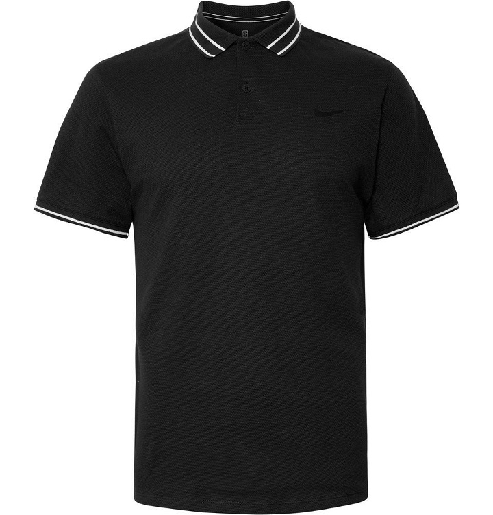 Photo: Nike Tennis - NikeCourt Advantage Slim-Fit Dri-FIT Tennis Polo Shirt - Black