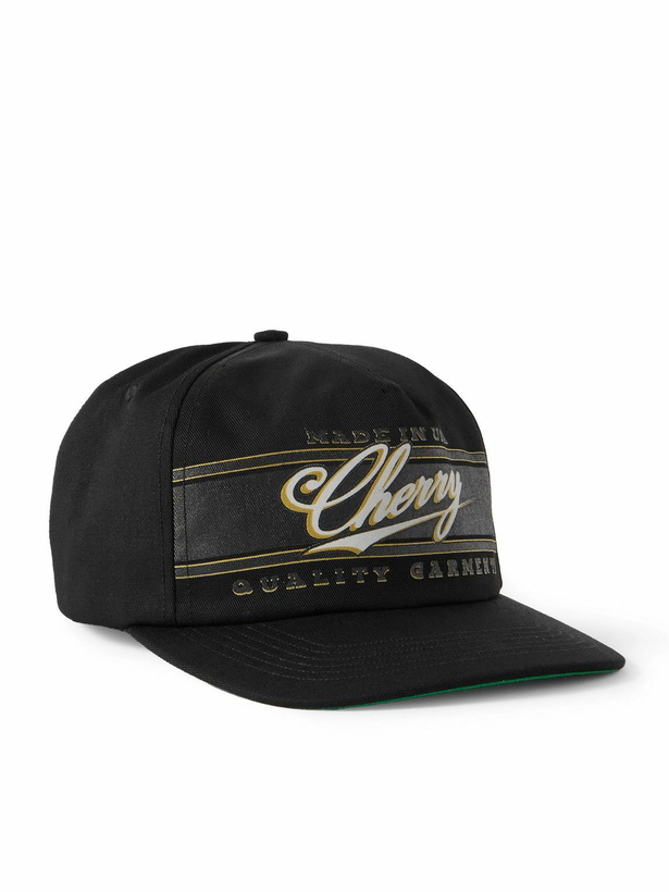 Photo: Cherry Los Angeles - Oracle Bull Racing Logo-Print Appliquéd Twill Baseball Cap
