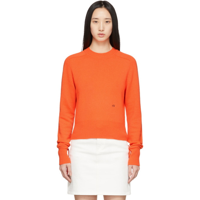 Photo: Victoria Beckham Orange Cashmere Cropped Sweater