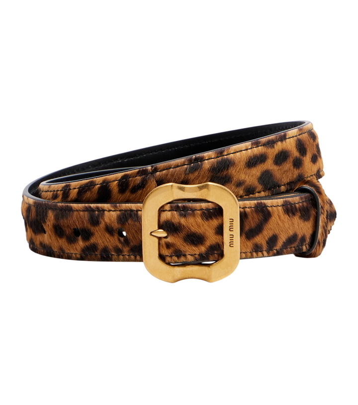 Photo: Miu Miu Leopard-print calf hair belt