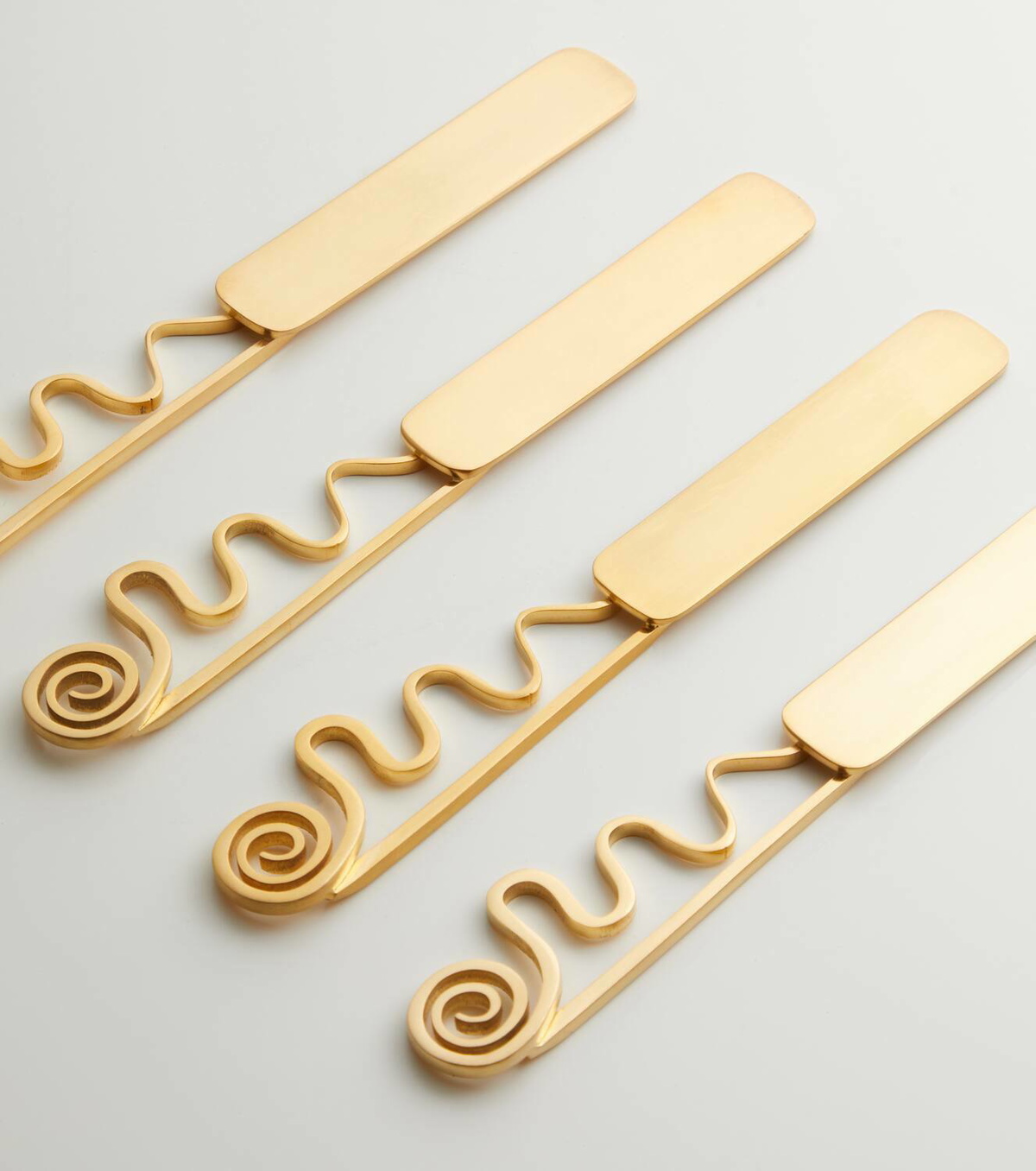 L'Objet Spirale set of 4 stainless steel spreaders